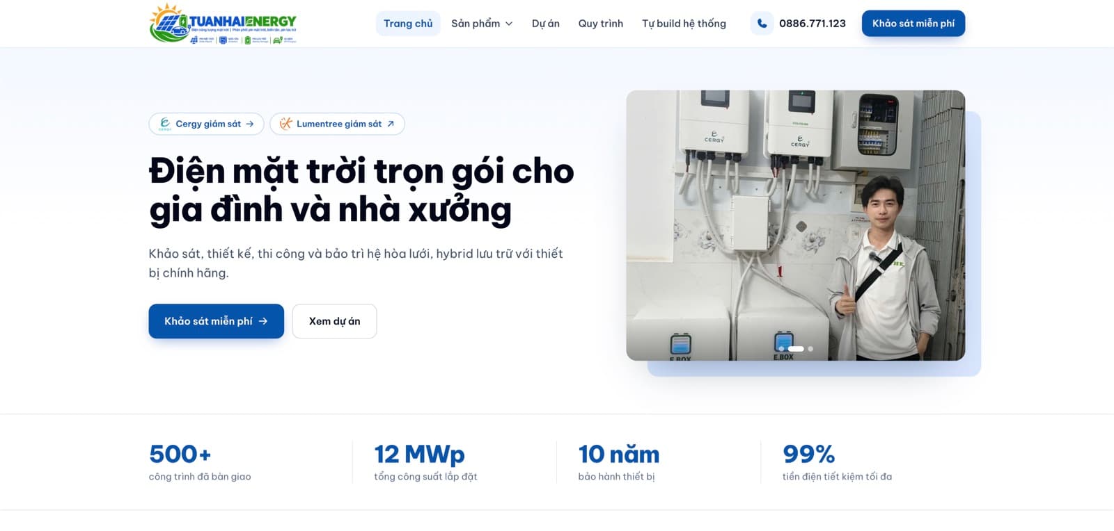 Website điện mặt trời Tuấn Hải Energy